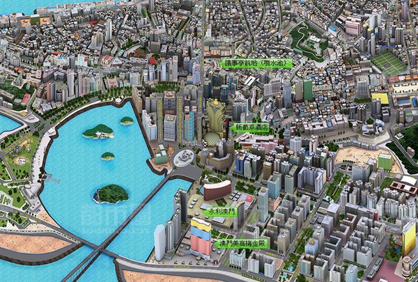 澳門地圖 - 澳門市區立體地圖.jpg @ 安喬羊的相簿 :: 痞客邦 PIXNET