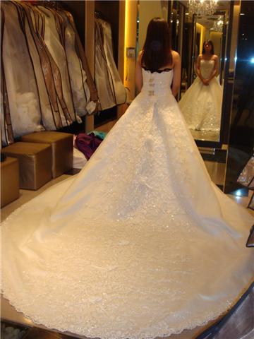 結婚超閃亮&長裙襬白紗