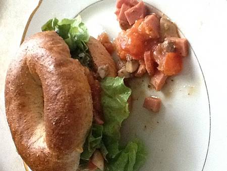 Mustard Vegetable Bagel