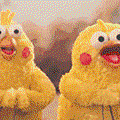 小雞開心搓手手.gif