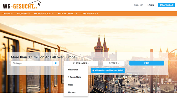 德國找房- 交換生紀錄- WG-gesucht 簡介