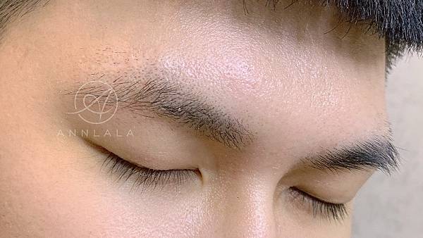 Annlala Beauty 仿真飄眉 男士飄眉 操作前後 兩年留色 補色後 (5).JPG