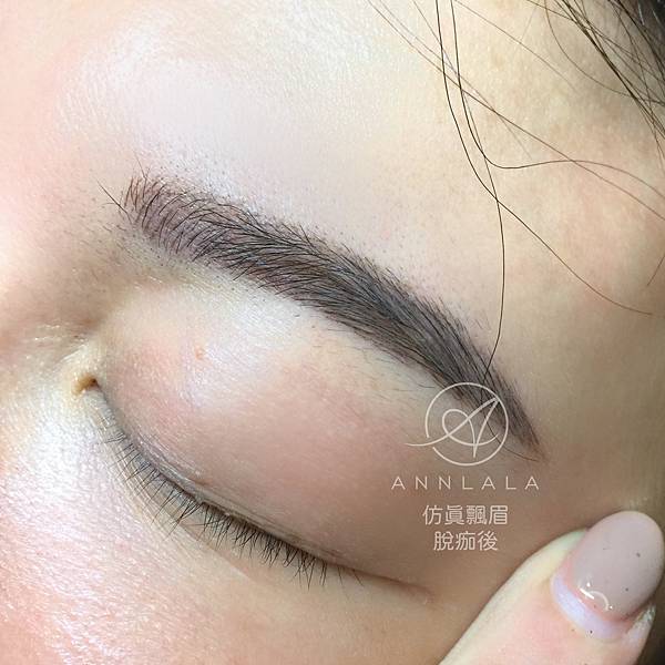 Annlala Beauty 仿真飄眉 脫痂後.JPG