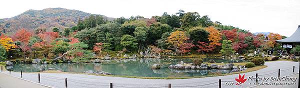 天龍寺曹源池全景