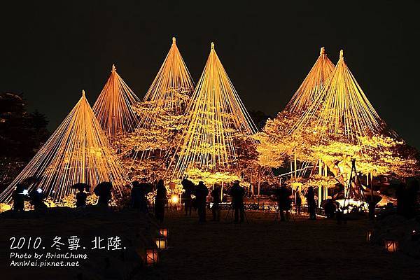 遠眺 唐崎松 雪吊