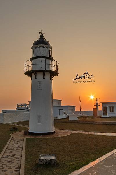 澎湖漁翁島燈塔 西嶼燈塔 西嶼燈塔夕陽