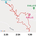 李崠山步道軌跡圖36