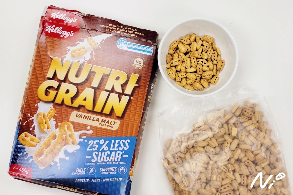 202504 澳洲Kellogg's家樂氏【NUTRI-GRAIN®】蛋白穀物早餐脆片「香草麥芽風味&25%減糖版」