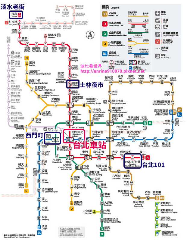 台北車站捷運景點地圖