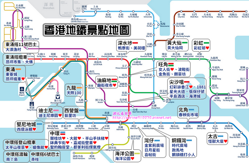 香港地鐵景點圖_201907