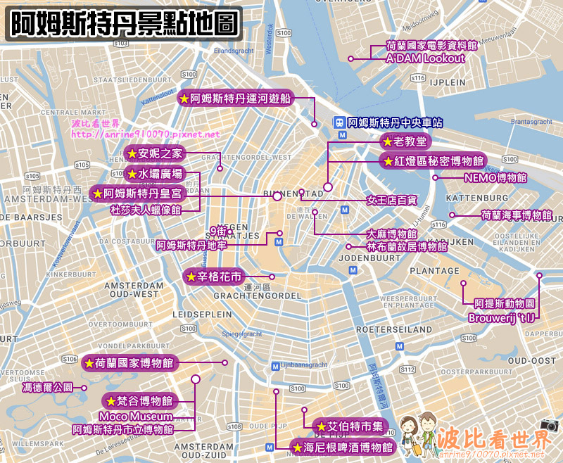阿姆斯特丹景點地圖