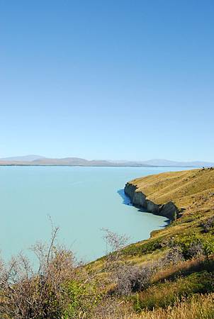 lake PUKAKI 旁的分明界線