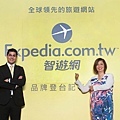 Expedia在地化大膽跨步，記者會上揭示中文命名「智遊網」(左-Expedia亞洲區首席執行長陳凱霖、右-Expedia亞洲區總經理Vikram Malhi).jpg
