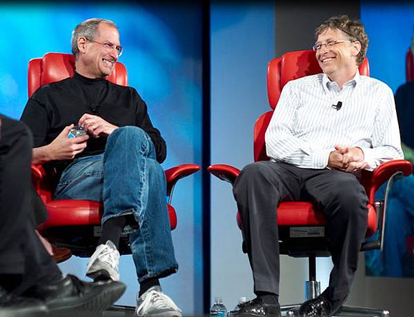 Bill Gates and Steve Jobs at the D5-Title