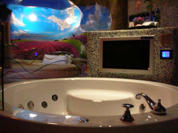 浴缸的電視