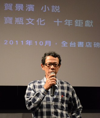 受癌症折磨，賀景濱顯得消瘦。 攝影／葉姿岑