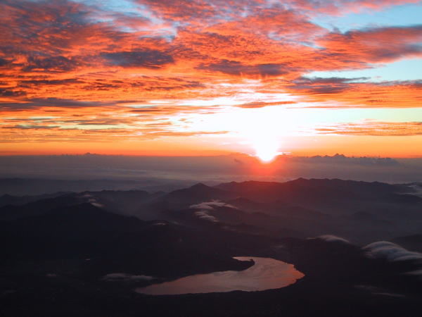 富士山の日の出