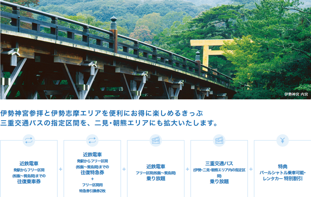 【優惠車票】伊勢神宮參拜套票2025年版~適合前往松阪＆伊勢