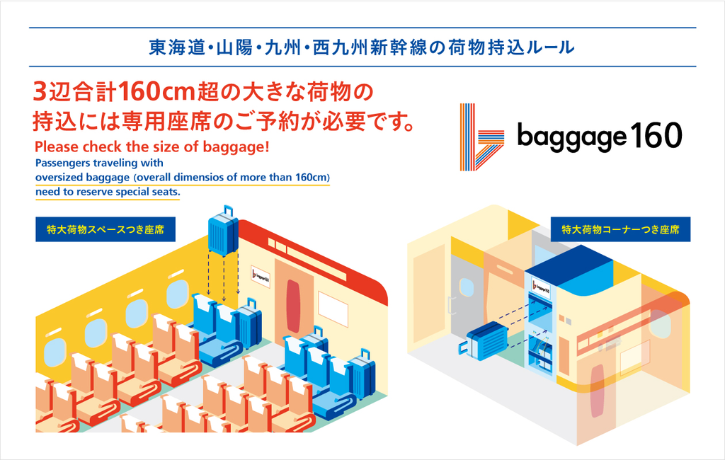 【旅遊資訊】攜帶大型行李搭乘日本新幹線需事先預約~2020年