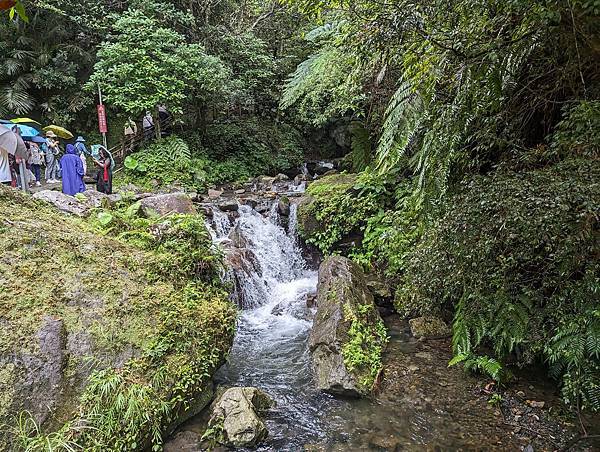 社區旅遊/宜蘭縣/礁溪鄉/五峰旗瀑布/雨中無法往上爬美食街加
