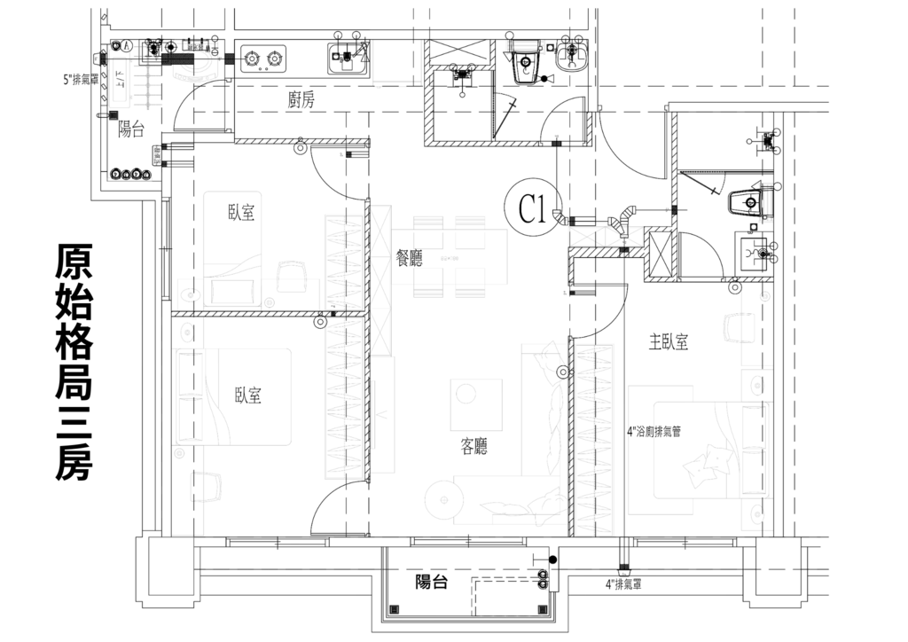 台中室內設計推薦：綻緣空間設計，現代透亮新家，臥室打通大2房