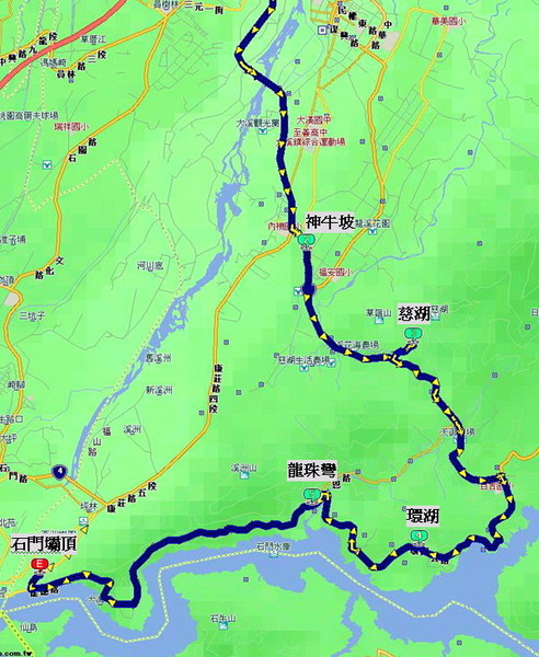 神牛+環湖+壩頂路線圖