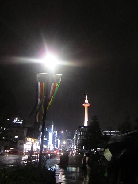 夜晚的京都塔