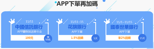 雙11APP下單優惠