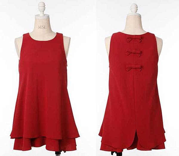 SNIDEL 蝴蝶結紅色洋裝 九成新 出清價3200元
