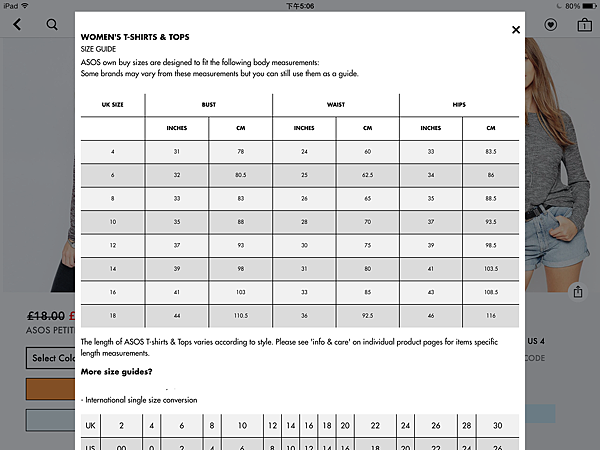 Asos Jeans Size Chart