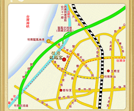 竹南龍鳳宮交通圖