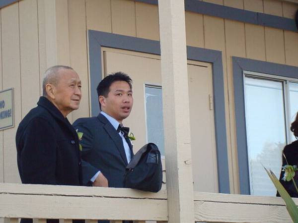 新郎休息室前