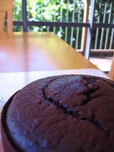 還沒上icing chocolate的mud cake