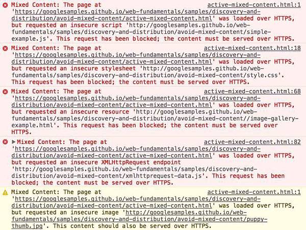 active-mixed-content-errors-mixed-content