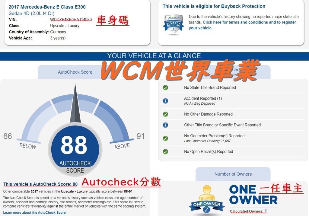 如何看懂Autocheck車輛報告