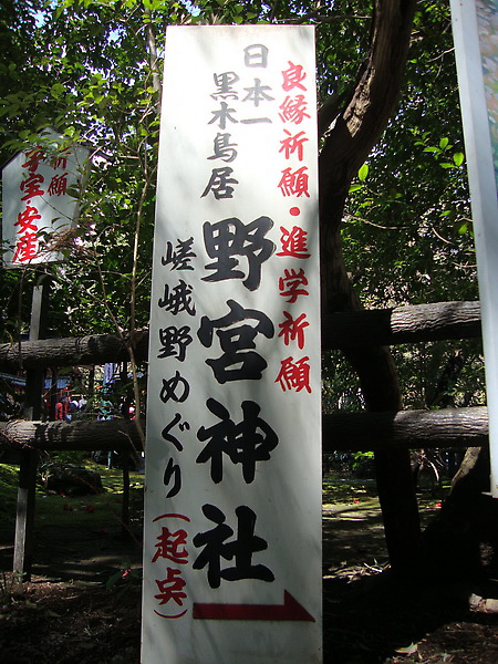 噹噹噹噹！這就是野宮神社啦！號稱日本第一的求姻緣神社喔^^