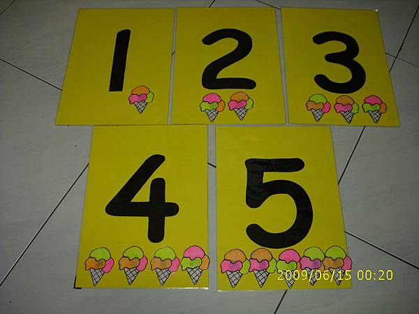 number flashcards