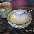 [寬心園] 套餐的"養顏甜點"，是椰奶西米露，黃黃的那一塊是甜地瓜~~