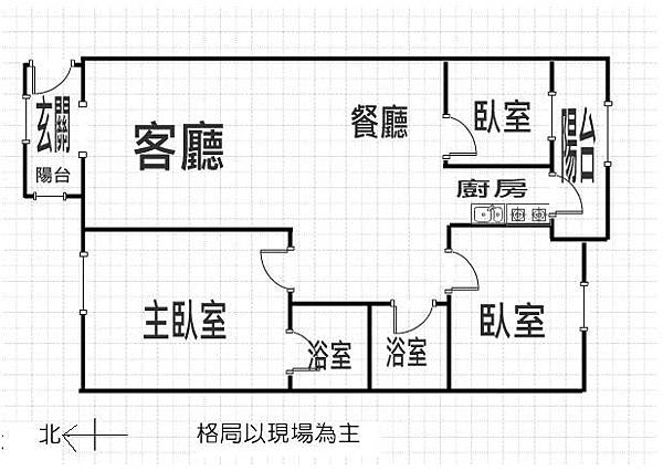 AA5850206廣三大地國三房車位格局圖