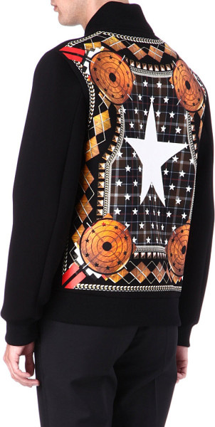 Multicolor Check Star Print Bomber Jacket