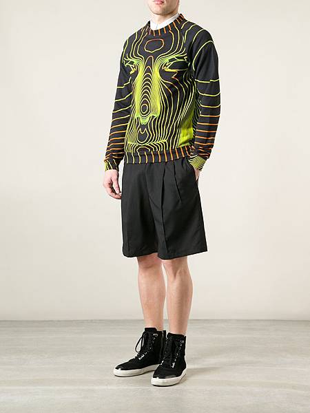 CHRISTOPHER KANE contour map print long shirt