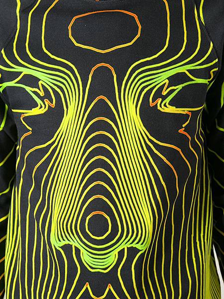 CHRISTOPHER KANE contour map print long shirt