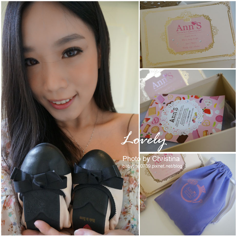 ♥開箱♥我的芭蕾舞鞋~Ann's 撞色織帶蝴蝶結羊皮摺疊鞋~