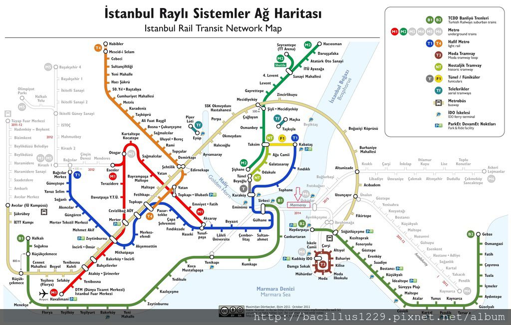伊斯坦堡大眾運輸系統圖
