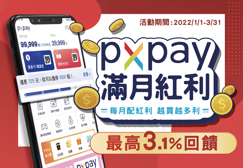 全聯PX Pay滿月紅利 最高回饋3.1%.jpg