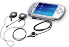 帶耳機的 Sony PSP