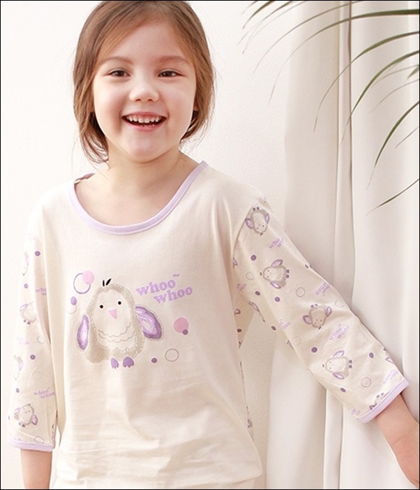 韓國withorganic有機棉春夏家居服_七分袖嗚嗚貓頭鷹 韓國withorganic有機棉春夏家居服_七分袖嗚嗚貓頭鷹