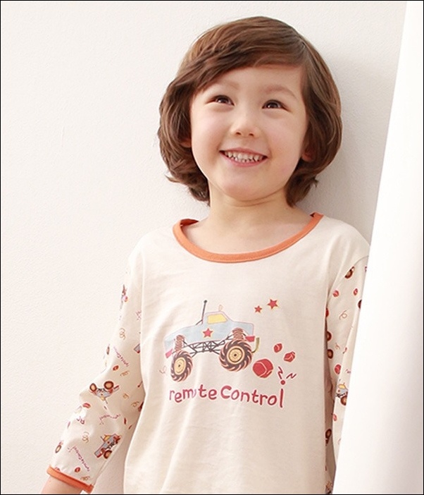 韓國withorganic有機棉春夏家居服_七分袖橘領遙控車 韓國withorganic有機棉春夏家居服_七分袖橘領遙控車