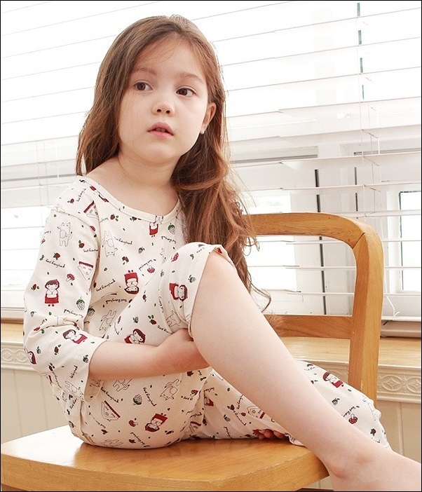 韓國製Tom&Jane無螢光染棉春夏家居服_七分袖森林小紅帽 韓國製Tom&Jane無螢光染棉春夏家居服_七分袖森林小紅帽