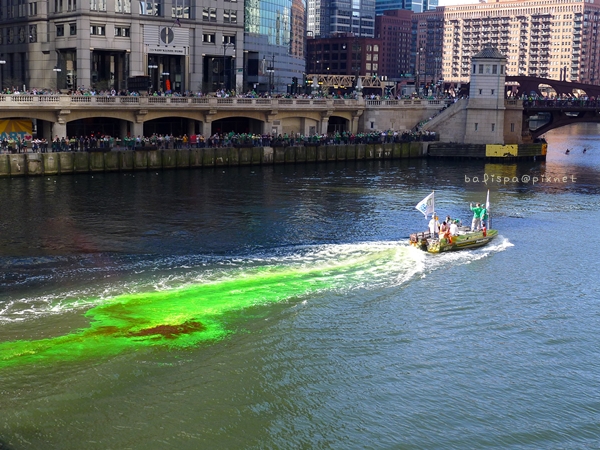 Dyeing the Chicago River